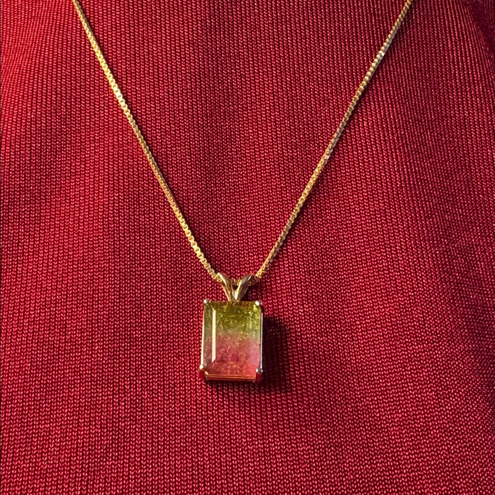 Tourmaline Pendant In 14K Yellow Gold